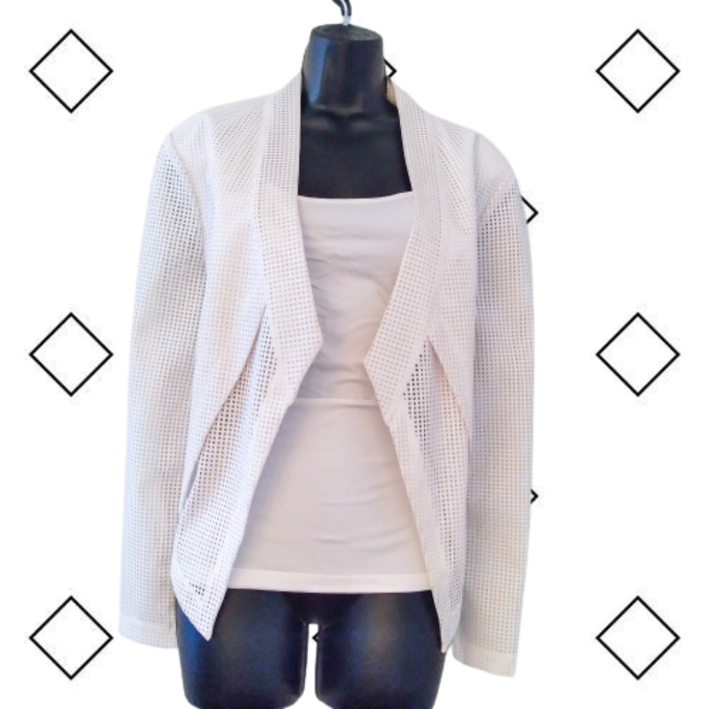 #187 Chico's White Laser Cut Jacket
